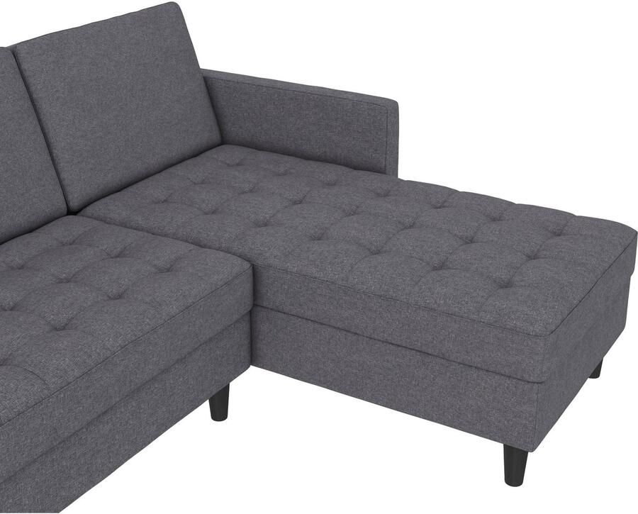 Dorel Home Hoekbank Presley L-vorm Hoekbank met bedfunctie en bergruimte verstelbare rugleuning - Foto 8