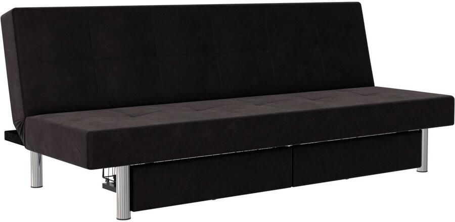 Notio Living Erica Futon met opbergruimte in antraciet microvezel - Foto 4