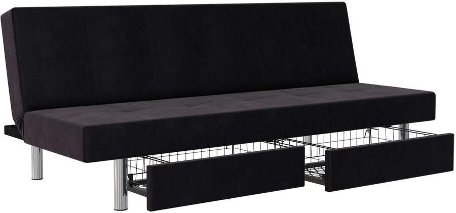 Notio Living Erica Futon met opbergruimte in antraciet microvezel - Foto 5