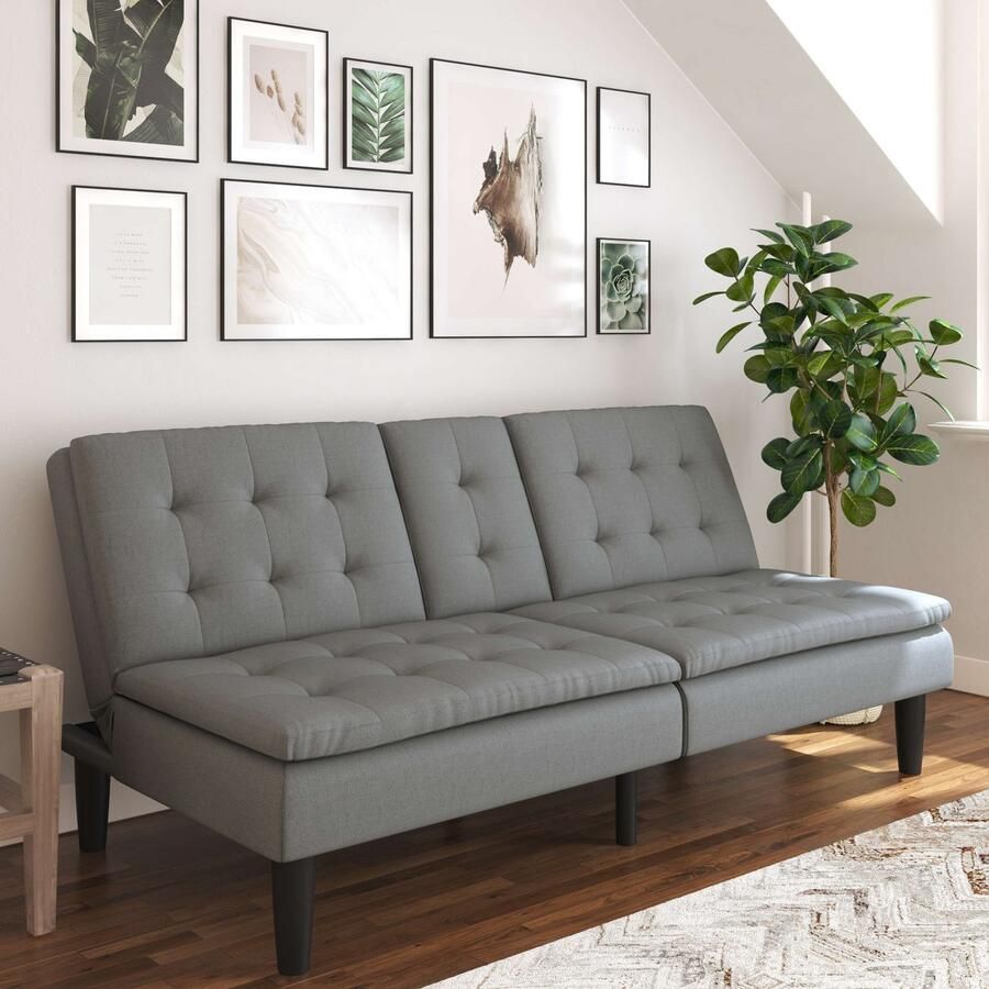 Notio Living Maine Slaapbank 3-zits in stof grijs (81 x 191 x 91 cm) - Foto 3