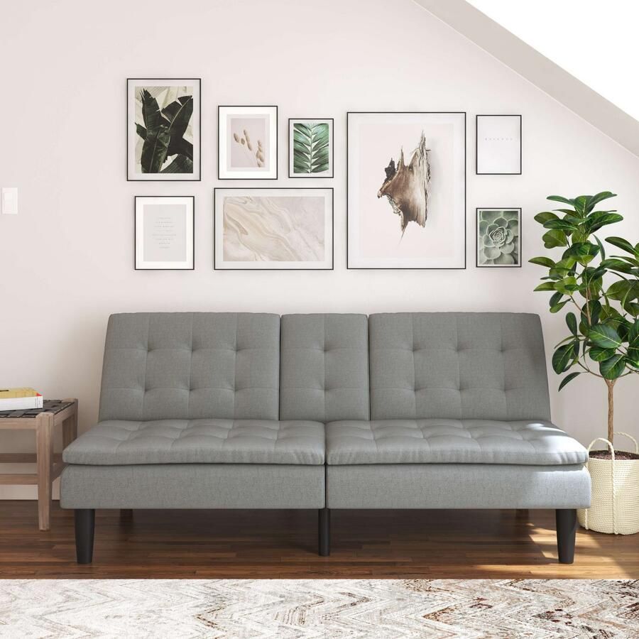 Notio Living Maine Slaapbank 3-zits in stof grijs (81 x 191 x 91 cm) - Foto 4