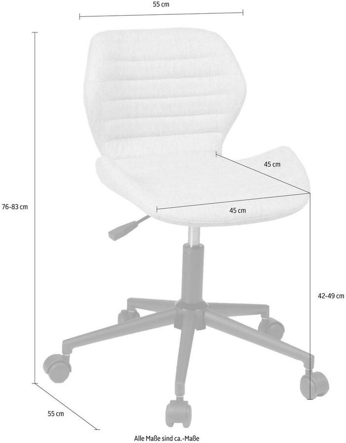 Duo Collection Bureaustoel Mara ruimtebesparende bureaustoel in een modern design - Foto 3