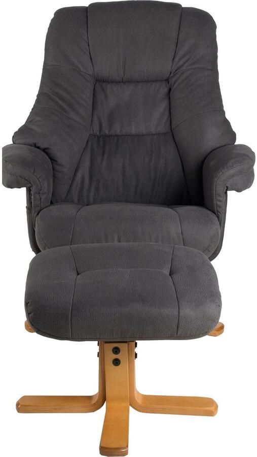 Duo Collection Relaxfauteuil Bordeaux met voetenbank en relaxfunctie 360 graden draaibaar - Foto 6