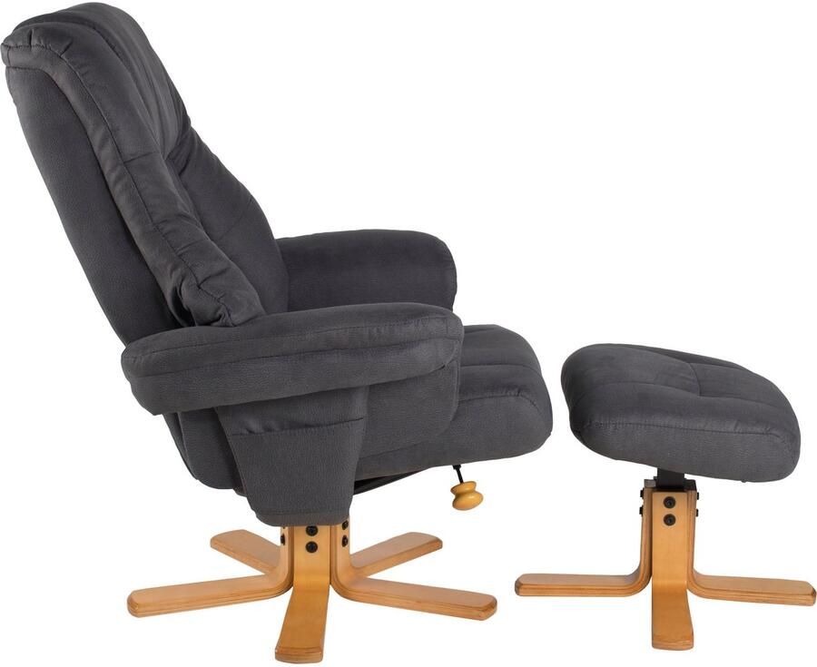 Duo Collection Relaxfauteuil Bordeaux met voetenbank en relaxfunctie 360 graden draaibaar - Foto 2