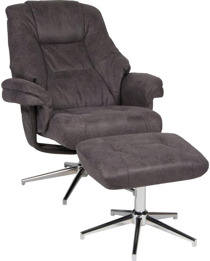 Duo Collection Relaxfauteuil BURNABY met voetenbank en relaxfunctie 360 graden draaibaar - Foto 2