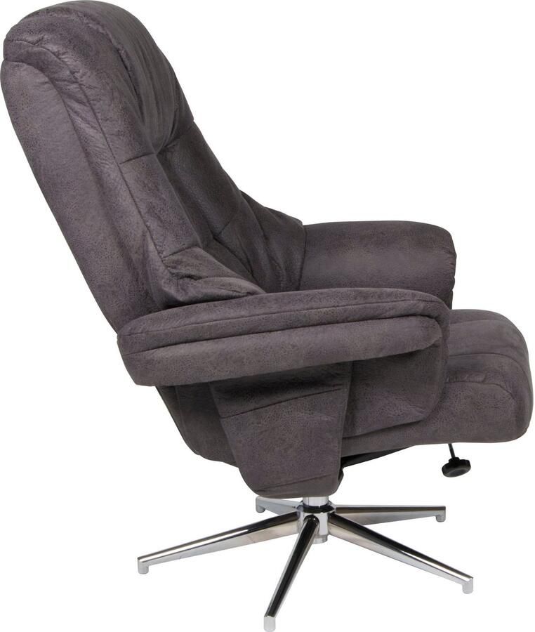 Duo Collection Relaxfauteuil BURNABY met voetenbank en relaxfunctie 360 graden draaibaar