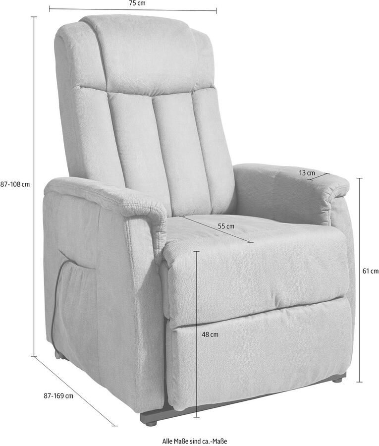 Duo Collection Relaxfauteuil Delphi met elektrische opstahulp Relaxfunctie en pocketveren binnenvering met stalen nosagvering (set) - Foto 3