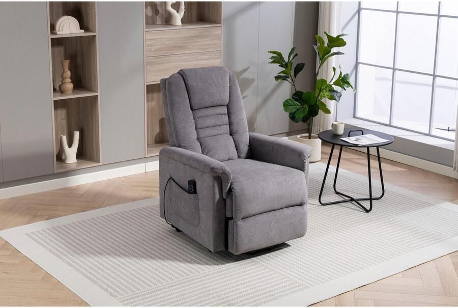 Duo Collection Relaxfauteuil Granada met elektrische opstahulp Relaxfunctie en pocketveren binnenvering met stalen nosagvering - Foto 12