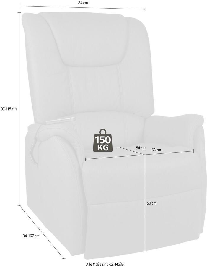 Duo Collection Relaxfauteuil Messina XXL tot 150 kg draagvermogen met elektrische opstahulp - Foto 3