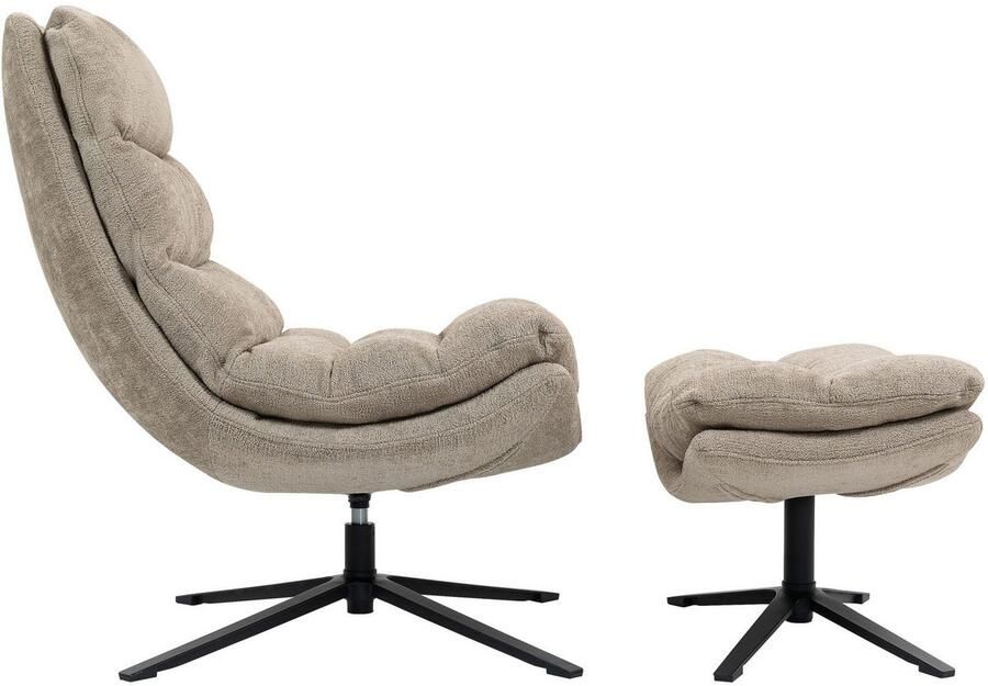 Duo Collection Relaxfauteuil PORTO 360° draaibaar dubbele bekleding met poef tot 115 kg belastbaar - Foto 10