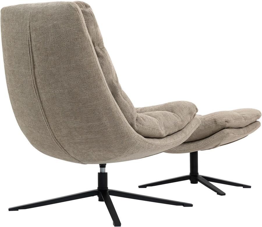 Duo Collection Relaxfauteuil PORTO 360° draaibaar dubbele bekleding met poef tot 115 kg belastbaar - Foto 5
