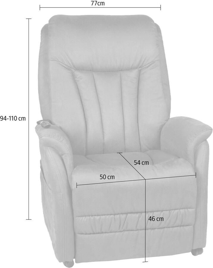 Duo Collection Relaxfauteuil Siena met elektrische opsta-hulp Relaxfunctie en pocketveren binnenvering met stalen nosagvering (set) - Foto 3