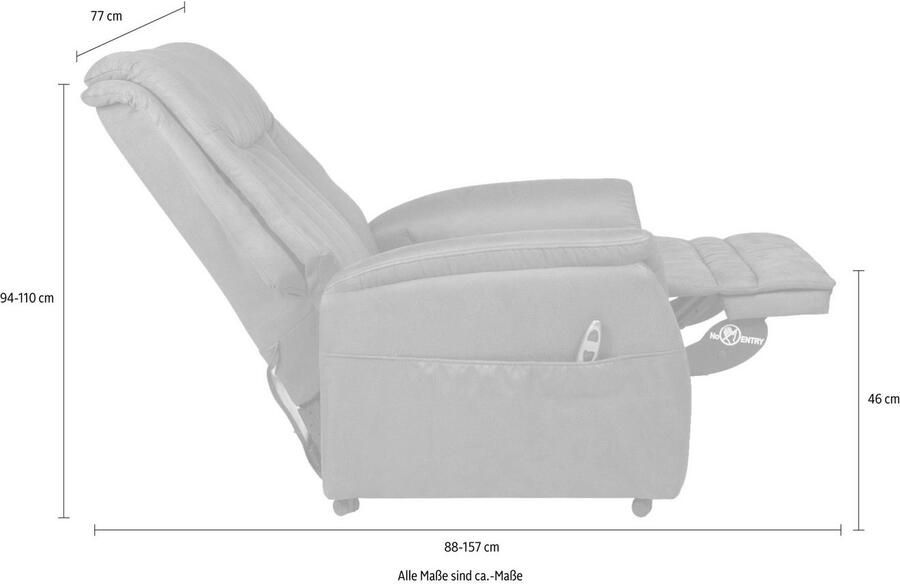 Duo Collection Relaxfauteuil Siena met elektrische opsta-hulp Relaxfunctie en pocketveren binnenvering met stalen nosagvering (set) - Foto 10