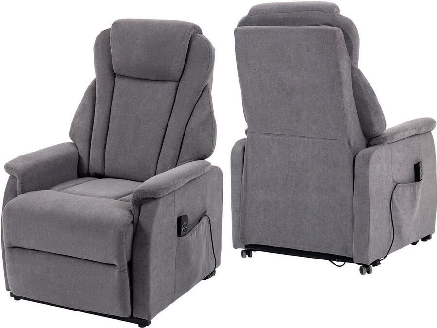 Duo Collection Relaxfauteuil Toronto XXL met elektrische opsteun en relaxfunctie tot 150 kg belastbaar pocketvering staalgolfondersteuning (set) - Foto 11