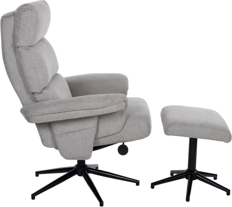 Duo Collection Relaxfauteuil Zalea met voetenbank en relaxfunctie 360 graden draaibaar - Foto 2