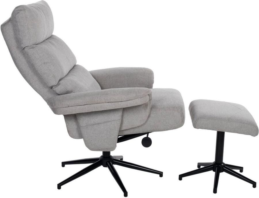 Duo Collection Relaxfauteuil Zalea met voetenbank en relaxfunctie 360 graden draaibaar - Foto 5