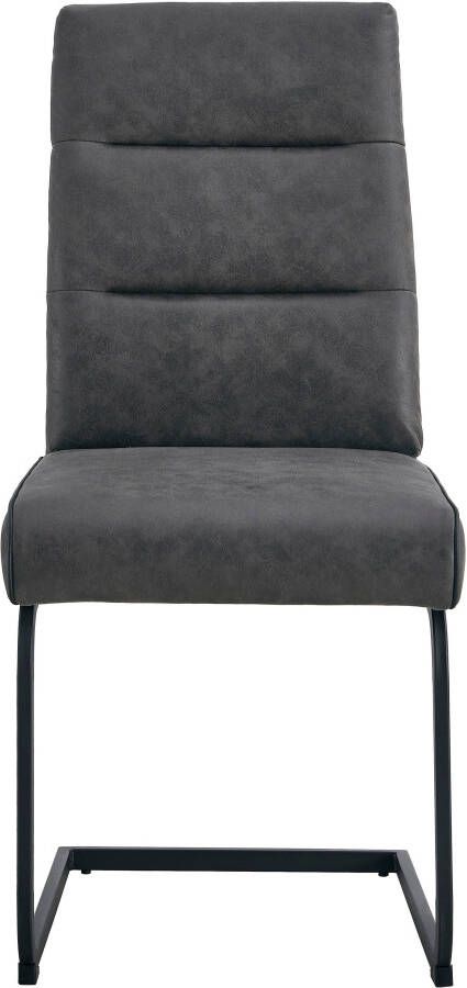Duo Collection Vrijdragende stoel Marga sledestoel set van 2 extra verdikking met pocketveringskern glijders voor de veiligheid (set 2 stuks) - Foto 6