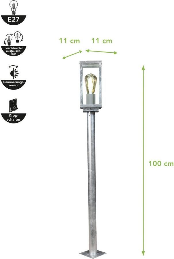 ECO-LIGHT Wandlamp voor buiten Geruit (1 stuk) - Foto 2