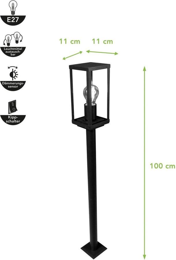 ECO-LIGHT Wandlamp voor buiten Geruit (1 stuk) - Foto 5