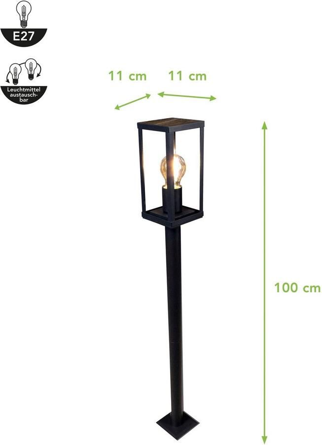 ECO-LIGHT Wandlamp voor buiten Geruit (1 stuk)
