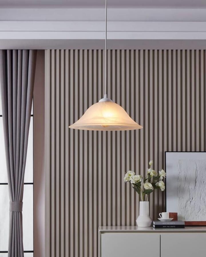 EGLO Hanglamp Albany wit ø35 x h110 cm excl. 1x e27 (elk max. 60 w) eettafel keuken (1 stuk)