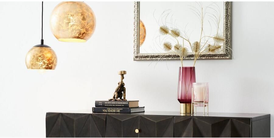 EGLO Hanglamp ALBARACCIN Pendellampe IP20 E27 Stahl Glas Esstischlampe Lampe zwart ø27 x h110 cm hanglamp eettafellamp woonkamer (1 stuk) - Foto 2