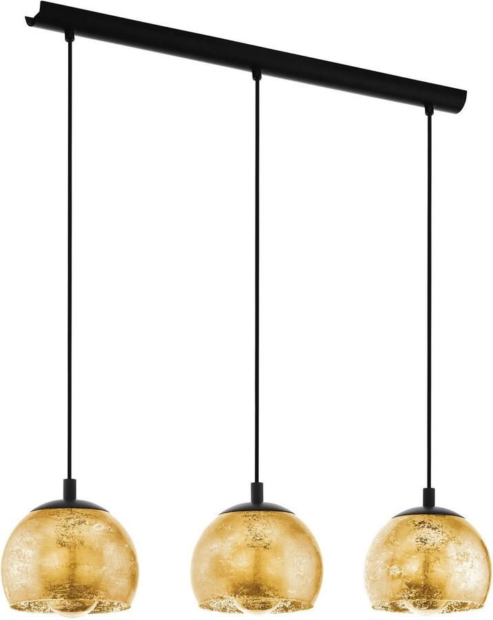 EGLO Hanglamp ALBARACCIN Hanglamp IP20 E27 staal glas eettafellamp lamp (1 stuk) - Foto 3