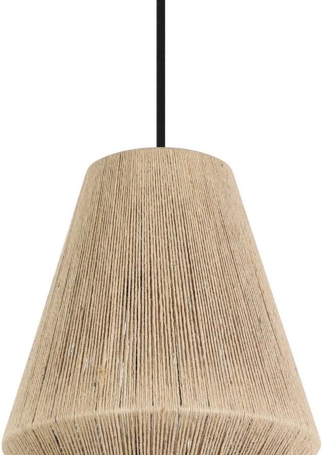 EGLO Hanglamp ALDERNEY Pendellampe Stahl und Textil E27 Esszimmerlampe Lampe Hanglamp in zwart van staal excl. E27 40W (1 stuk) - Foto 5