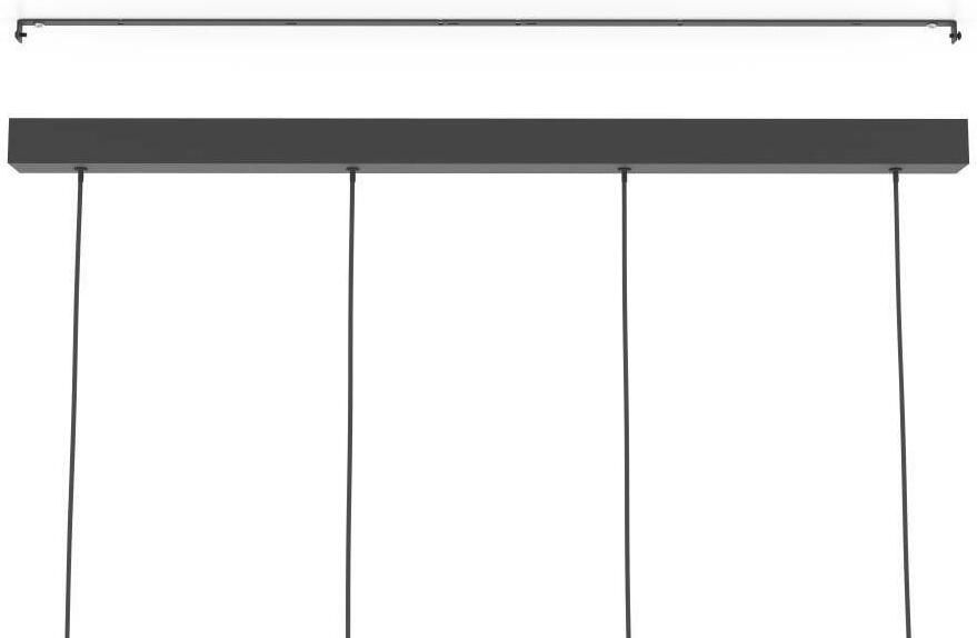 EGLO Hanglamp ALMUDAINA Pendellampe Stahl IP20 Esstischlampe Hängelampe Lampe Hanglamp eetkamerlamp metaal in zwart hanglamp 84 cm (1 stuk) - Foto 2