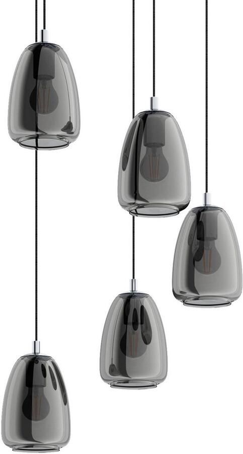 EGLO Hanglamp ALOBRASE chroom ø54 x h150 cm hanglamp eettafellamp keuken - Foto 2