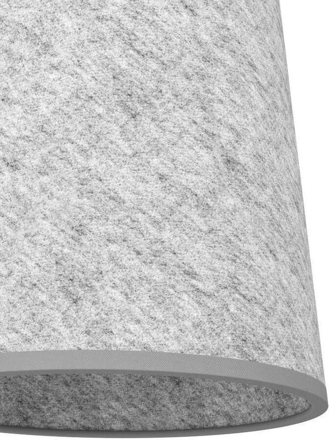 EGLO Hanglamp ALSAGER Hanglamp vilt in grijs en metaal in zwart E27 fitting 91 cm (1 stuk)