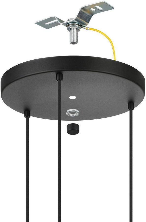 EGLO Hanglamp AMSFIELD 1 Hanglamp in zwart van staal excl. E27 40W (1 stuk) - Foto 3