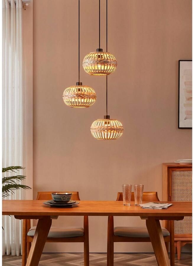 EGLO Hanglamp AMSFIELD 1 Hanglamp in zwart van staal excl. E27 40W (1 stuk) - Foto 2