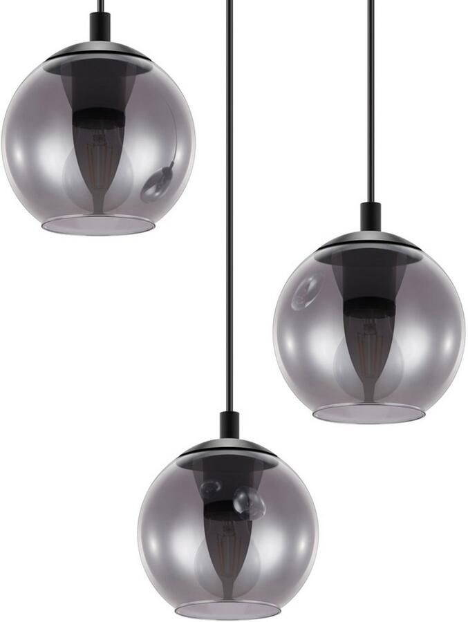 EGLO Â AriscaniÂ HanglampÂ -Â 42 5Â cmÂ -Â GlasÂ -Â 3Â lichtsÂ -Â Zwart Leen Bakker - Foto 8