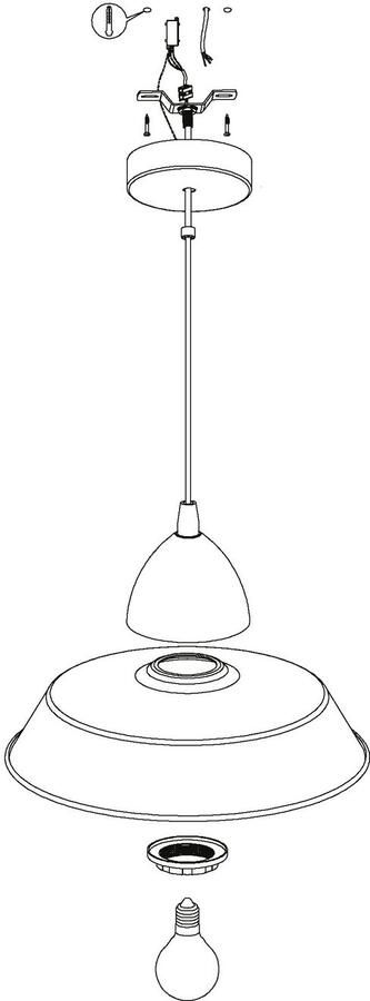 EGLO Hanglamp AUCKLAND Pendellampe Stahl E27 IP20 Vintage Esszimmerlampe Lampe koperkleur-antiek ø26 x h110 cm hanglamp eettafel retro - Foto 3