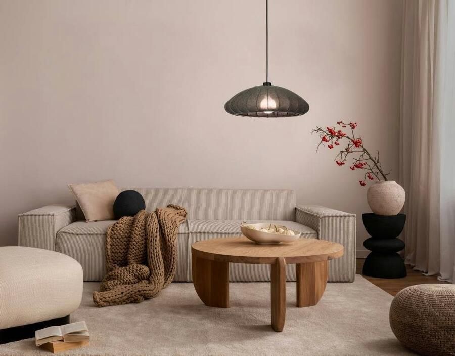 EGLO Hanglamp BARLASTON Hanglamp eetkamerlamp grijs zwart hanglamp Ø 45 cm (1 stuk) - Foto 2