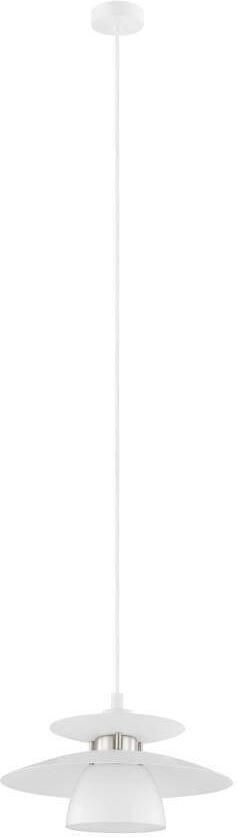 EGLO Hanglamp Brenda Hanglamp staal kleur: nikkel mat wit fitting: E27 Ø: 32 cm (1 stuk) - Foto 3