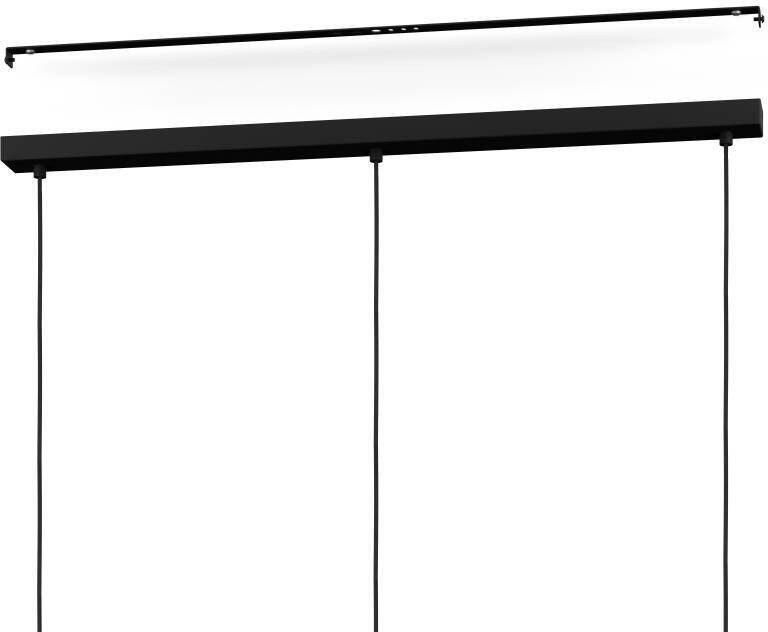 EGLO Hanglamp TABLEY Pendellampe Stahl und Textil E27 IP20 Esszimmerlampe Lampe Hanglamp eetkamerlamp bamboe en linnen E27 fitting 89 cm (1 stuk) - Foto 4