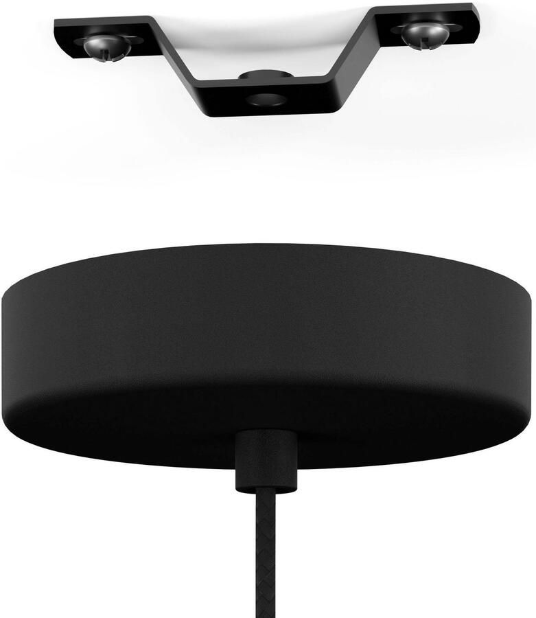 EGLO Hanglamp CAGUANES Hanglamp in zwart en wit van staal excl. E27 40W (1 stuk) - Foto 2