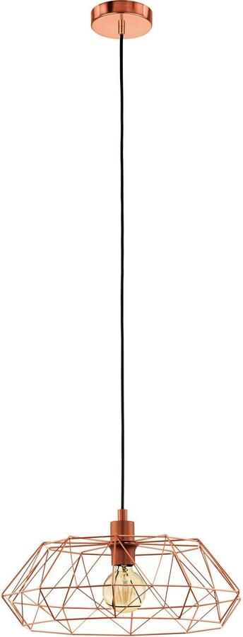 EGLO hanglamp Carlton 2 koperkleur Leen Bakker - Foto 4