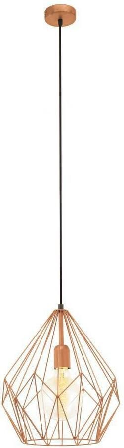 EGLO Hanglamp CARLTON hanglamp koper staal excl. lichtbron retro - Foto 9