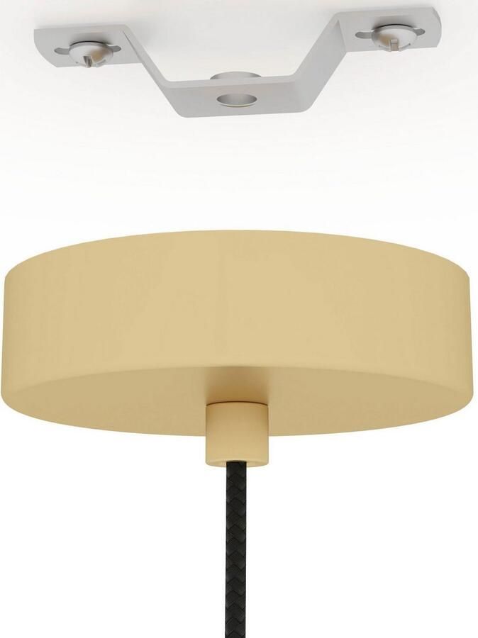 EGLO Hanglamp CARLTON Hanglamp staal E27 hanglamp vintage eetkamerlamp Vintage hanglamp eetkamerlamp van metaal in goud E27 Ø 31 cm (1 stuk) - Foto 2