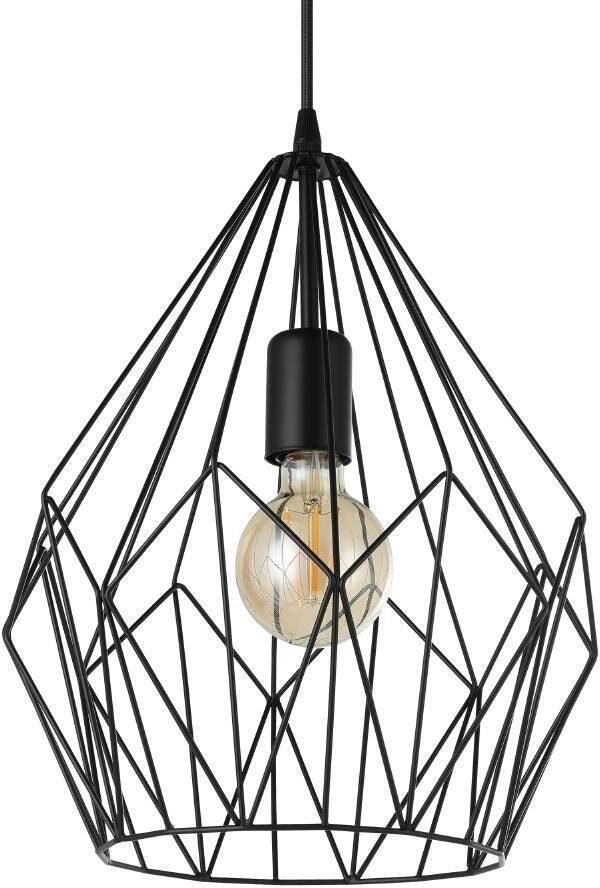 EGLO Hanglamp CARLTON Vintage hanglamp retro hanglamp kleur: zwart fitting: E27 - Foto 4