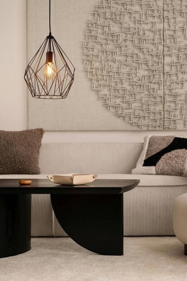 EGLO Hanglamp CARLTON Vintage hanglamp retro hanglamp kleur: zwart fitting: E27 - Foto 3