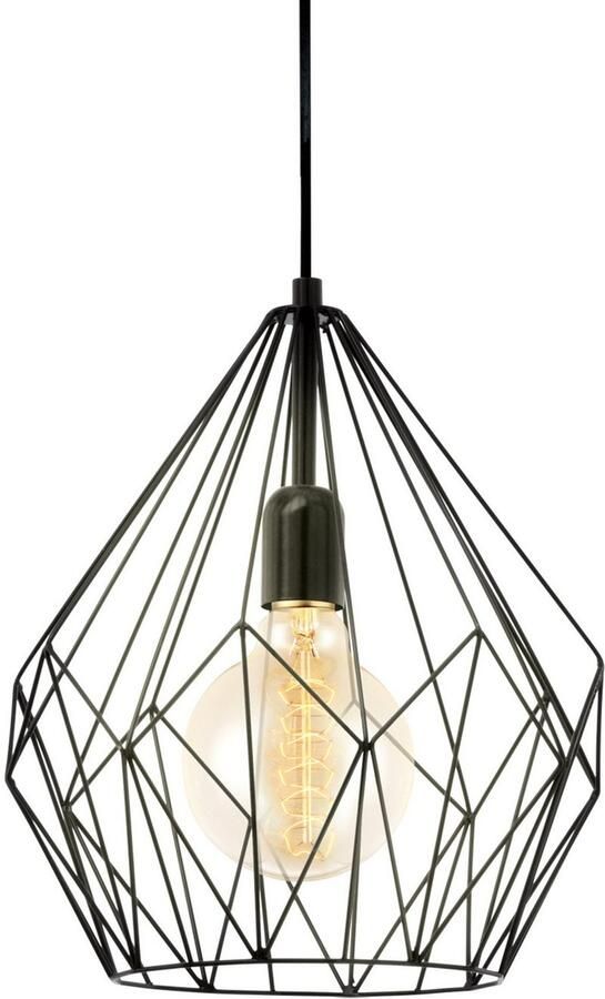 EGLO Hanglamp CARLTON Vintage hanglamp retro hanglamp kleur: zwart fitting: E27 - Foto 6