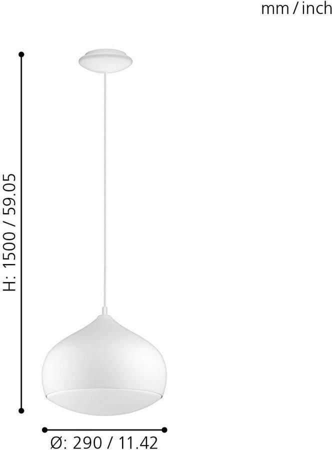 EGLO Hanglamp COMBA-C Hanglamp CONNECT bediening via app + afstandsbediening (1 stuk) - Foto 6