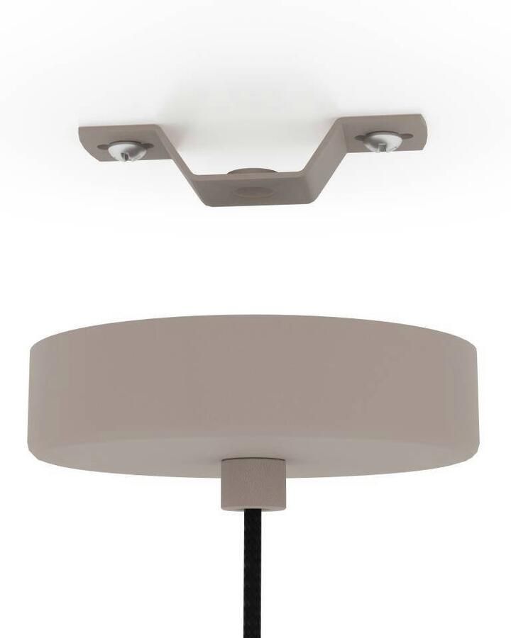 EGLO Hanglamp COMINIO Hanglamp gesatineerd glas metaal in taupe E27 fitting Ø 18 5 cm (1 stuk) - Foto 2