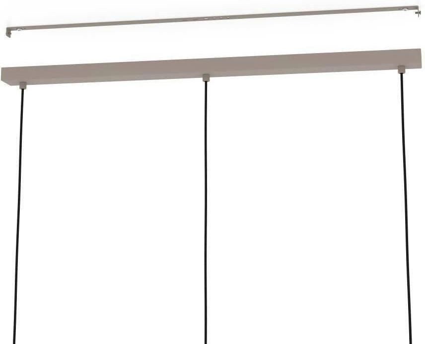 EGLO Hanglamp COMINIO Pendellampe Stahl und Glas E27 IP20 Esstischlampe Lampe Hanglamp eetkamerlamp in zandkleur en taupe E27 88 5 cm (1 stuk) - Foto 4