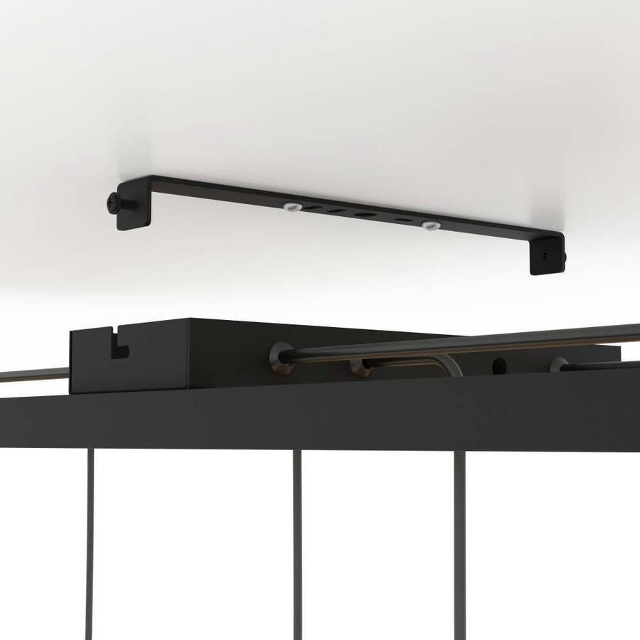 EGLO Hanglamp CONSETT Hanglamp FSCM70HB pendellamp van hout en metaal in zwart E27 (1 stuk)