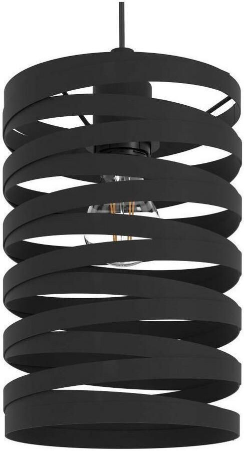 EGLO Hanglamp CREMELLA Pendellampe Stahl IP20 E27 Esszimmerlampe Vintage Lampe Hanglamp van staal in zwart E27 fitting Ø 18 cm (1 stuk) - Foto 3